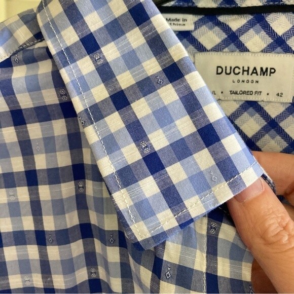 Duchamp Men’s long sleeve collared button down shirt size 42.  New without tags - Picture 5 of 10